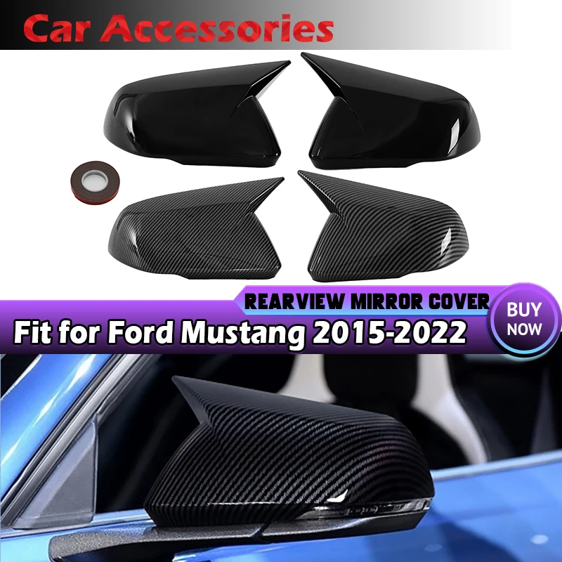 Капакът на Огледалото за обратно виждане на Автомобила, Покриване на Страничните Огледала за Обратно виждане С/Без Сигнална Лампа За Ford Mustang 2015-2022, Аксесоари За Външността на Автомобила