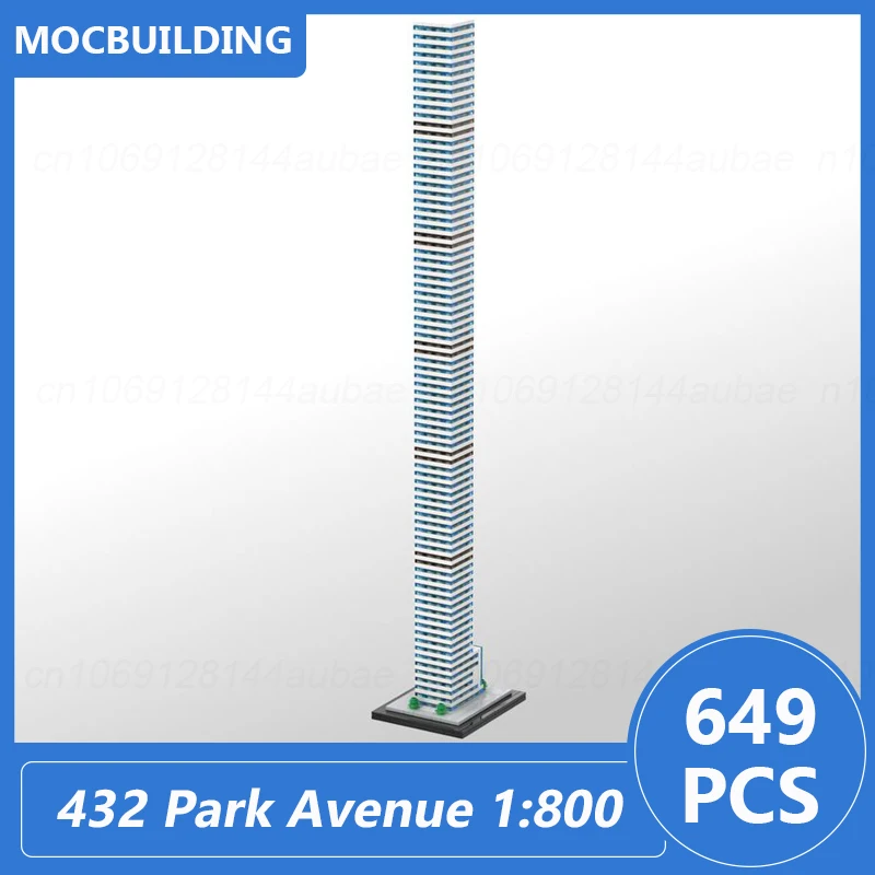 Архитектурен модел 432 Park Avenue в мащаб 1: 800 Moc Строителни блокове Сам Assembly Bricks Образователен дисплей за Коледни Играчки, Подаръци 649ШТ