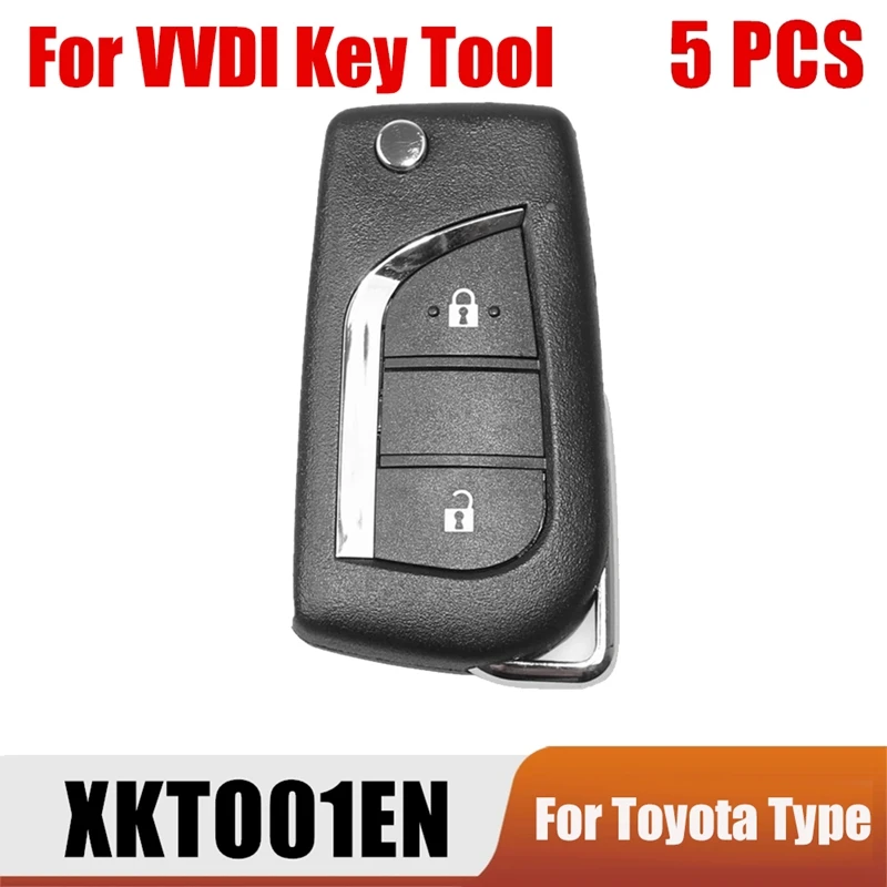 За Xhorse XKTO01EN Кабелна Дистанционно Ключодържател 2 Бутона За Toyota Type За VVDI Key Tool 5 бр./лот