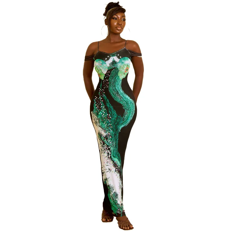 Дълги рокли макси с африканските принтом За жени Пролет-Лято Дашики Лоскутная Африканска облекло Африканска облекло Коледен хавлия 0