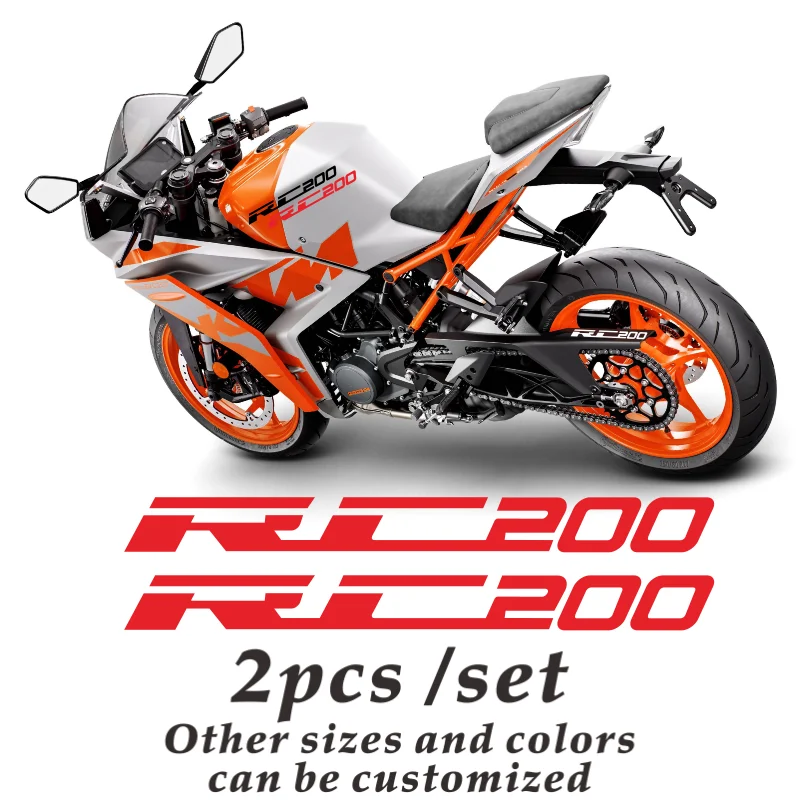 Нов мотоциклет, отразяващи горивни устройства, обтекател, преносим багаж, етикети на каска, украса за постери, стикери за KTM RC200 rc 200