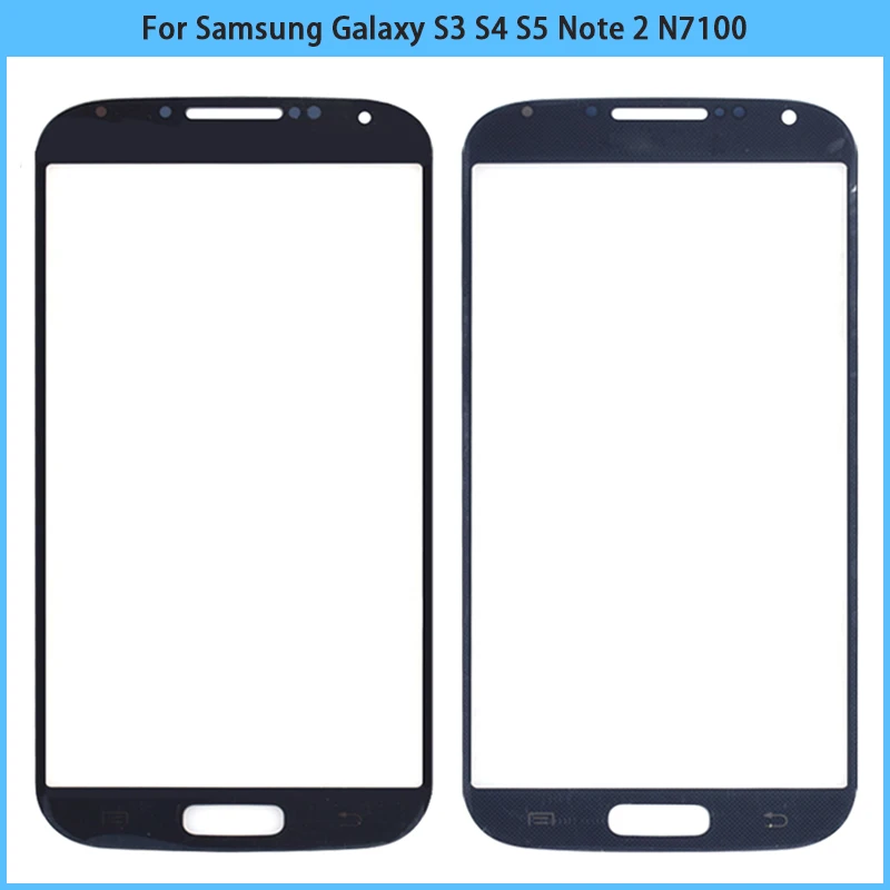 За Samsung Galaxy S3 i9300 S4 i9500 S5 i9600 Забележка 2 N7100 Сензорен Екран Преден Стъклен Панел Touchpad Външна Леща