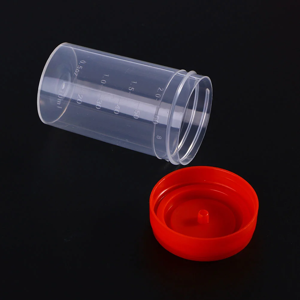 Чаши за анализ на урината контейнери за съхранение на проби от урината на Херметични пластмасови чашки за проби урина банки за проби урина