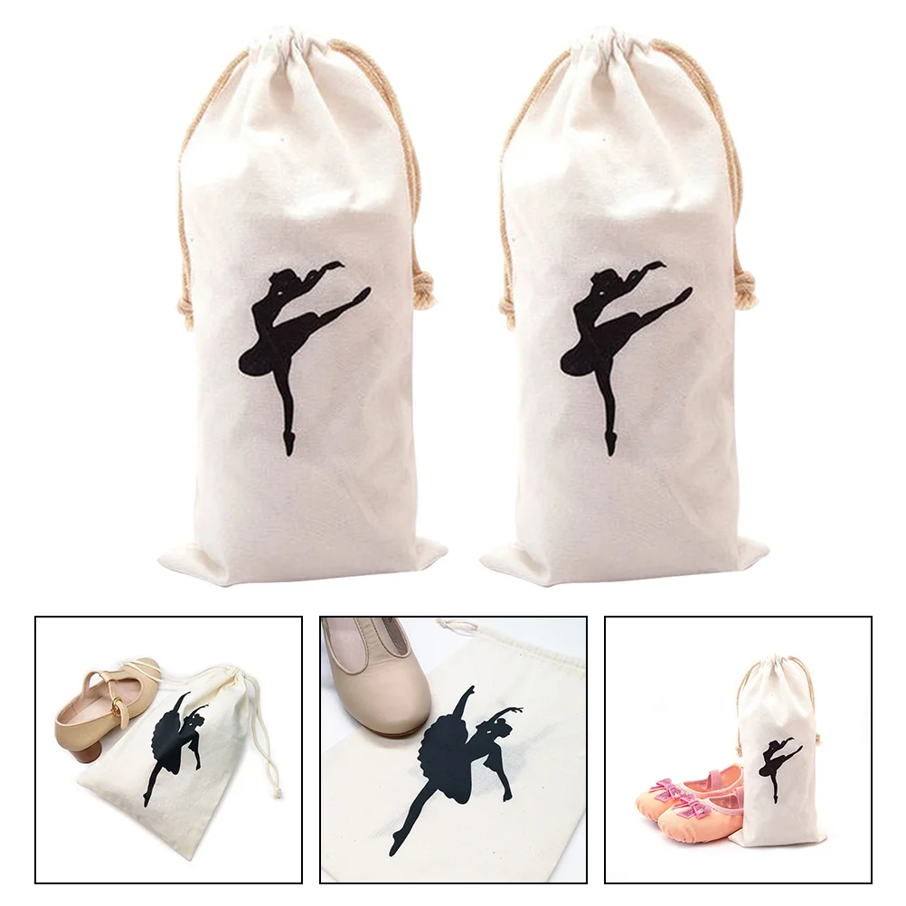 2 бр. Танцови чанти за малки момичета, чанта за съхранение на обувки, холщовые чанти дантела прозорци