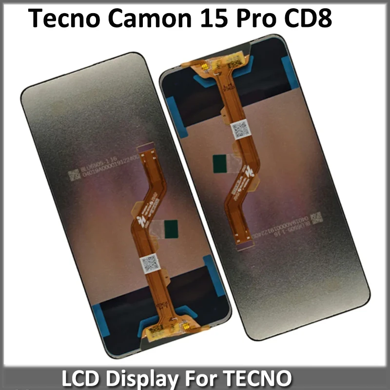 6,6-инчов дисплей за Tecno Camon 15 Pro CD8 LCD пълна с цифров преобразувател едно докосване на екрана в събирането на