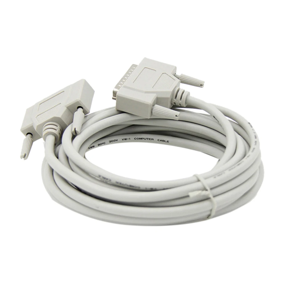 Удлинительный кабел с 25 на контакти M до дупка F, DB25 - Паралелен удлинительный кабел за принтер (25 контакти, от мъжа към жената, 1,5 метра)
