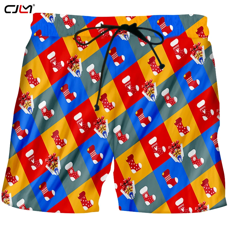 CJLM Гореща Нова разпродажба на мъжки облекла с 3D принтом, Коледни чорапи и подарък кутии, креативни зимни къси Diamond Man