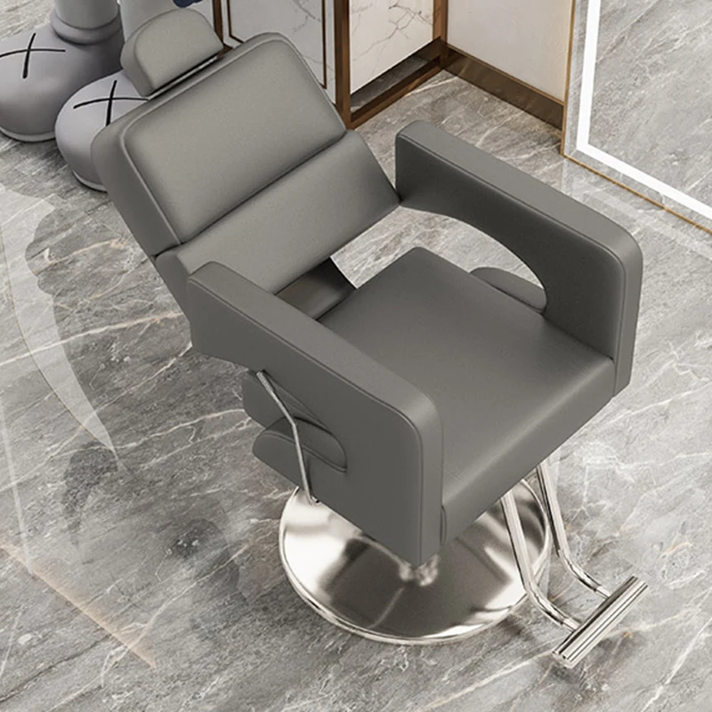 Ергономични Козметични фризьорски столове за приемане на гости с облегалка за грим, мъжки фризьорски столове, Професионална мебели за фризьорски салони Cadeira Facility