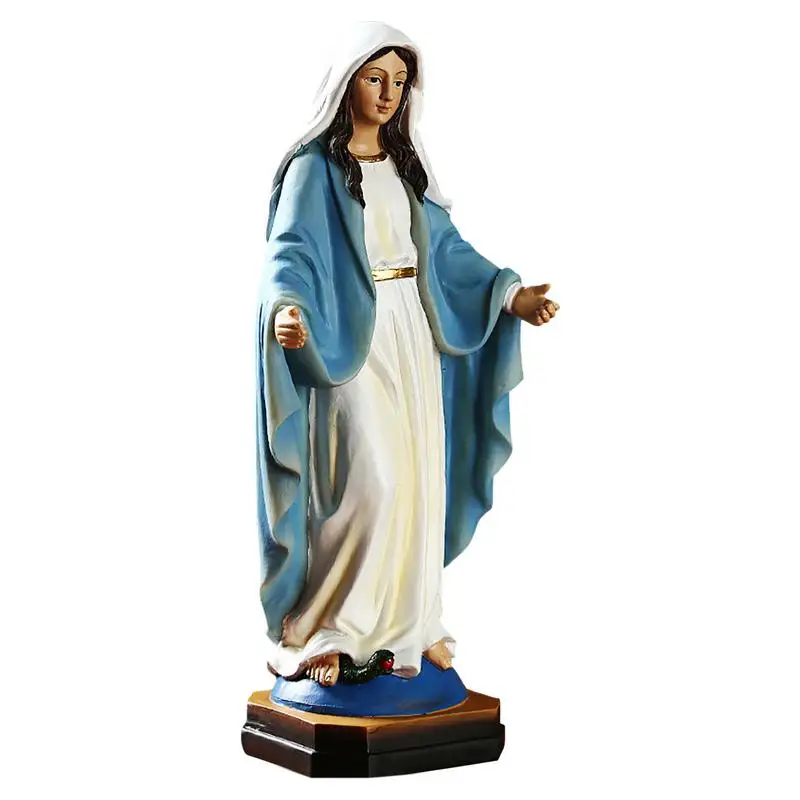 Статуя на Дева Мария 8.8 Скулптура на Дева мария-Пресвета Богородица Статуя на Пресвета Богородица Статуетка от смола Майката на Мадона Католическата религия