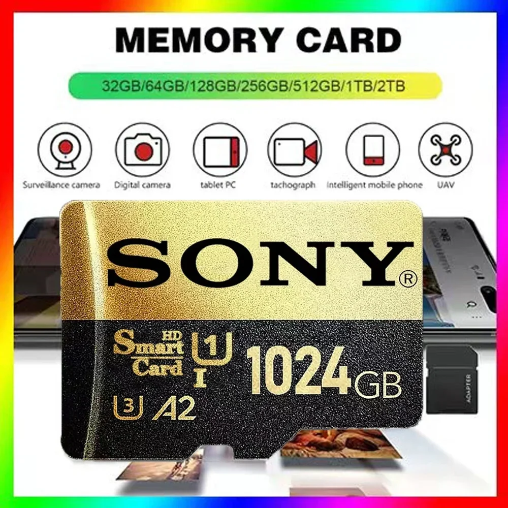 Новата Карта памет SONY 1024GB 512GB 32GB 64GB 128GB Class 10 UHS-1 micro tf sd карта, TF Card 32 GB флаш памет смартфон