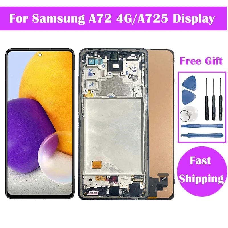 ААА incell За Samsung Galaxy A72 4G LCD дисплей С Сензорен Екран Дигитайзер В Събирането на Резервни Части За Samsung A725F A725F/DS A725M