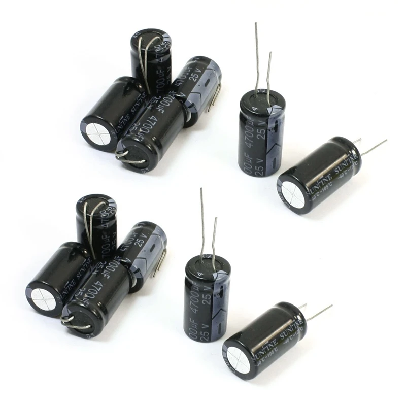12 Бр. Алуминиеви електролитни кондензатори с радиальными изводи 4700 UF/25