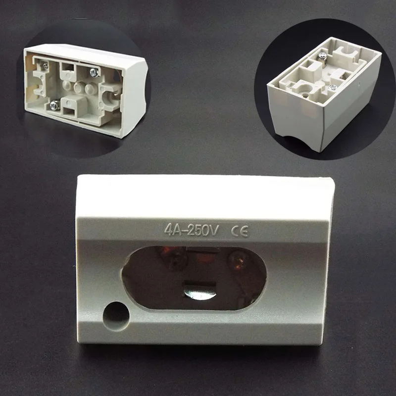 1 бр. Основание за контакти лампи S14D, огледален, с монтиран на стената лампа, Държач за крушка с един основание, държач за електрически лампи, включете адаптера AC85-250V C1