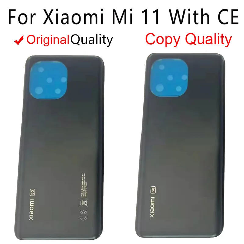 Оригиналът е За Xiaomi Mi 11 Капак на Отделението за батерията Стъклен Панел на Корпуса на Задната Врата на Смяна на Черупката За M2011K2C M2011K2G Делото Mi 11