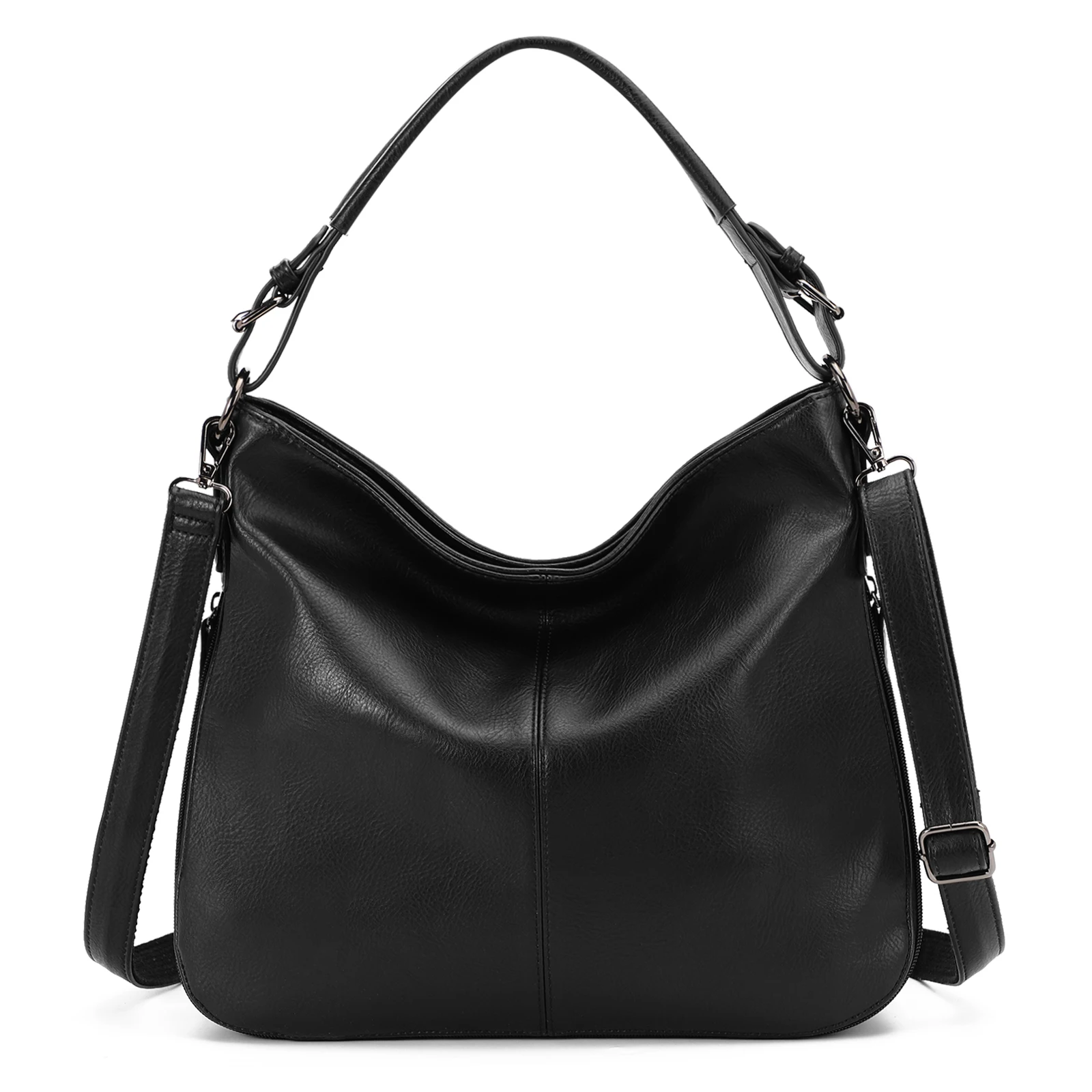 Дамска чанта-скитник, чанти през рамо с голям капацитет, по-голямата и стилна чанта-тоут, дамски чанти-незабавни посланици от мека изкуствена кожа-Скитник