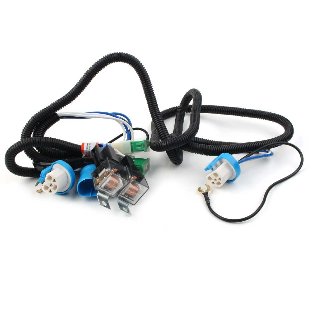 Теглене кабели за автоматично реле 40A HB5 9007 На светлина Замени конектор контакти Два изхода 12v dc Автомобилни части и аксесоари