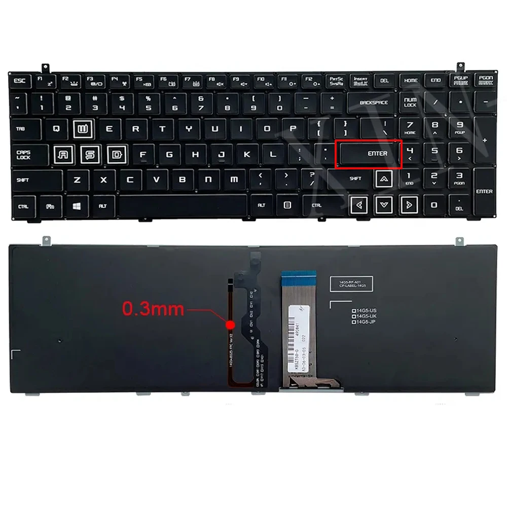 Клавиатура за лаптоп с бяла подсветка от САЩ За Hasee Z7-KP5GA Z7M-KP5GA Z7-KP7GT Z7-KP7D2 KP7GC Z7-KP7EC T50 T50TI