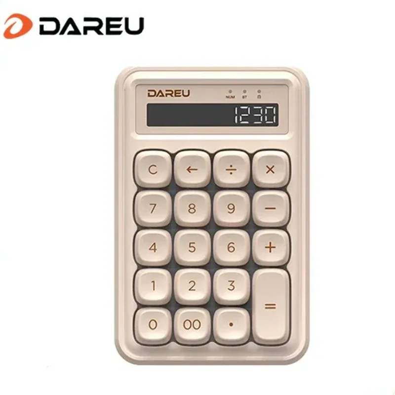 Мини цифрова клавиатура Dareu Z19, 2 режима, жични и безжични Bluetooth калкулатори, Механична клавиатура 19 клавиши, Преносим аксесоар е 2 В 1-подарък