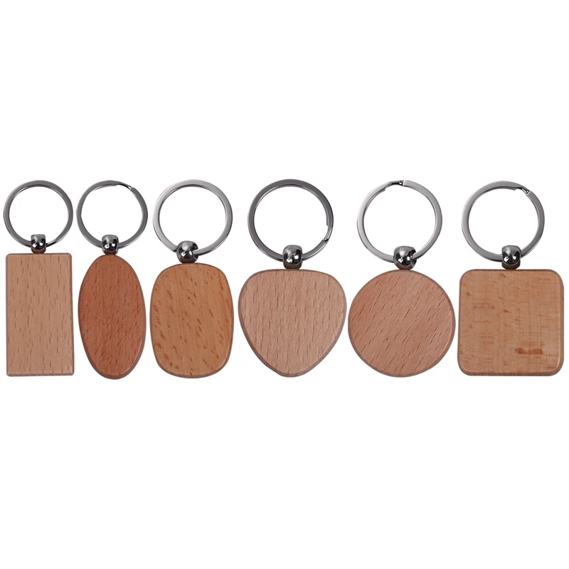 20 Бр Празен Дървен ключодържател Сам Обичай Дървени ключодържатели за ключове, етикети за ключове, Анти-Загубени Дървени, аксесоари, подаръци (смесен дизайн)