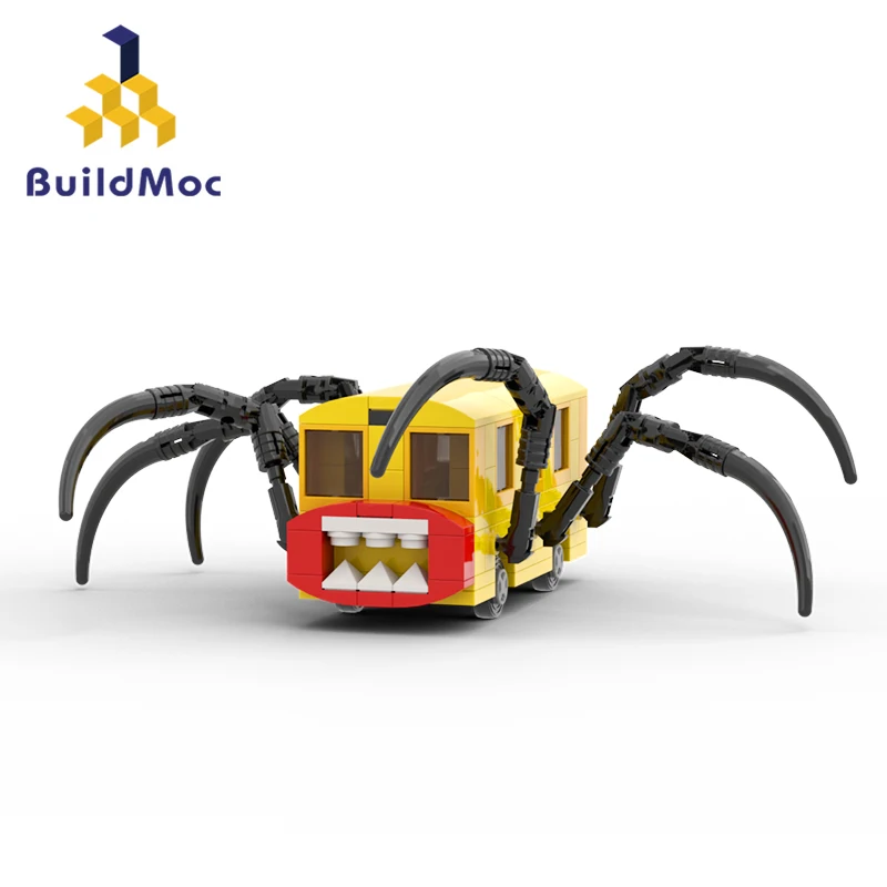 MOC Мультистильный набор от градивни блокове Choo-Choo Charles Bus Яде, игра на ужасите, фигурки на влаковете-паяк, Автомобилни тухли, играчки, подаръци за деца