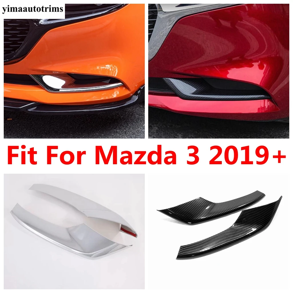 За Mazda 3 Хечбек, Седан 2019-2023 Предната Противотуманная Фаровете Клепач Вежди Декор Капак Завърши ABS Хром/Аксесоари От Въглеродни Влакна