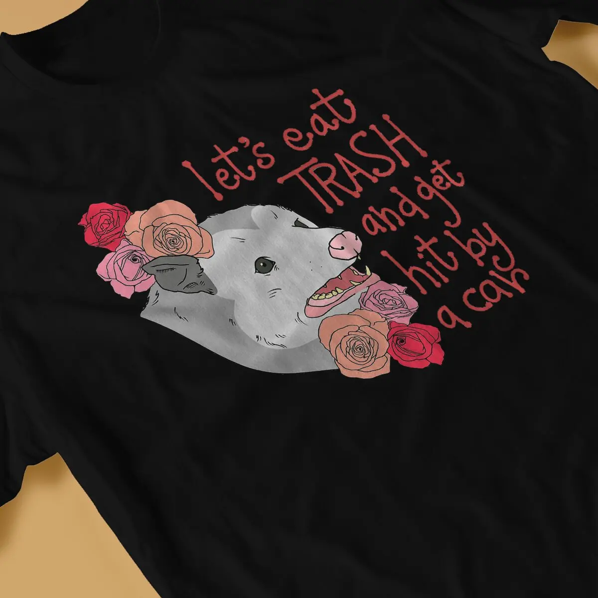 Let ' s Eat Trash Meme Мъжка Тениска Opossum Mouse Animal Новост, Тениски С Къс Ръкав И Кръгло деколте, 100% Памук, Дрехи С Принтом 2