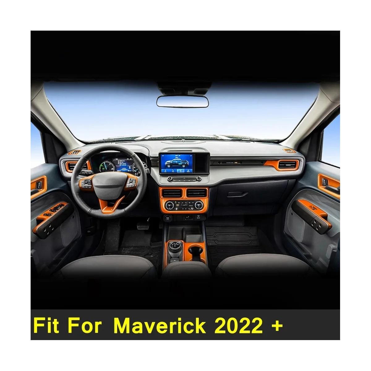 Тампон бутони за превключване на повдигане стъклен прозорец за Ford Maverick Pickup 2022 2023 Декоративна подлакътник панел на вратата на колата 3