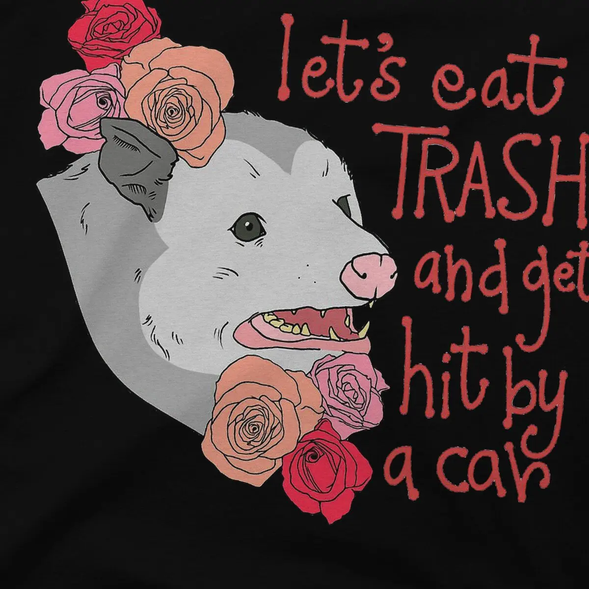 Let ' s Eat Trash Meme Мъжка Тениска Opossum Mouse Animal Новост, Тениски С Къс Ръкав И Кръгло деколте, 100% Памук, Дрехи С Принтом 3
