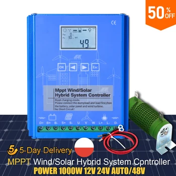 2000 W MPPT Хибриден Контролер на Заряд на Слънчевия Вятър 12V 24V 48V PV Вятърна Турбина WIFI Регулатор За Литиево-Оловно-Киселинната Батерия Lifepo4