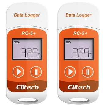 2X Elitech RC-5 + PDF USB-дървар температурни данни, многократно дървар 32000 точки за охлаждане, транспорт в хладилната верига