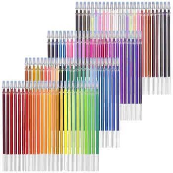 48 Цвята 05 мм Гел мастило за писалки с пайети Неоновите комплект за рисуване, книжки за оцветяване, в подарък