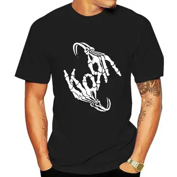 Korn Band Skeleton Sign Bone Logo Мъжка Тениска С Принтом, Тениски, Мъжки тениски С къс ръкав, Забавна Тениска, за Мъже Плюс Размер