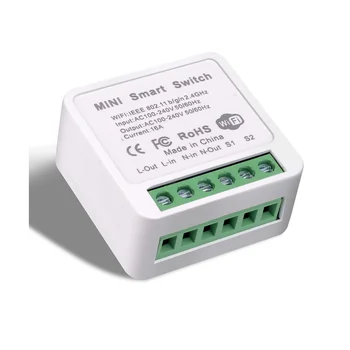 Sasha Wifi Zigbee 16A Mini Smart Switch 1/2/3/4 Малко Поддръжка на 2-Полосного за управление на Smart Life Алекса Google Home Yandex Алекса 1