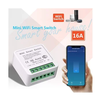Sasha Wifi Zigbee 16A Mini Smart Switch 1/2/3/4 Малко Поддръжка на 2-Полосного за управление на Smart Life Алекса Google Home Yandex Алекса 2