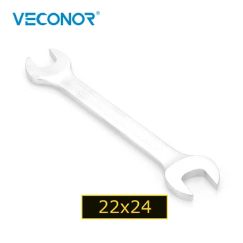 Veconor 22x24 мм Метричен двоен открит гаечен ключ, хром-ванадиевый универсален двуглавият многофункционален гаечен ключ, Ръчни инструменти за ремонт