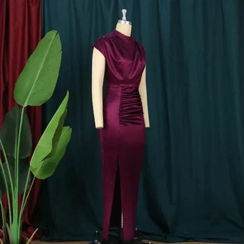 Африканска страна Вечерни рокли за жени 2024 Пролет Африканска Елегантна Висока талия Без ръкави, Дълги Макси Халати Рокли Облекло в Африка 2