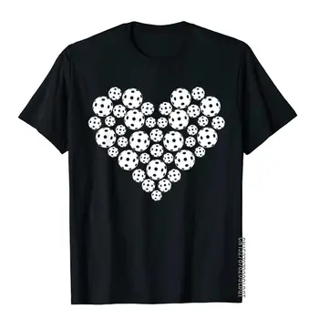 Забавна Тениска Pickleball Love Heart Shape Valentine, Памучни Мъжки Потници и Тениски, Европейска Фланелка В Стил Хип-Хоп, Модерен