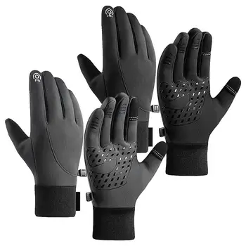 Зимните минерални ръкавици със сензорен екран, нескользящие ръкавици за мъже и жени, водоустойчиви ветроупорен ръкавици за колоездене, конна езда, каране на ски