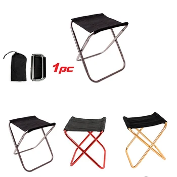 Лесен Уличен Компактен Портативен Сгъваем стол за риболов от алуминиева сплав, Сгъваеми седалки за къмпинг, Походный стол