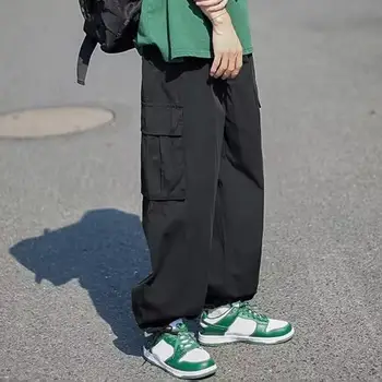 Мъжки панталони-карго, завязывающиеся на щиколотке, обикновена, с еластичен колан, в свободна градинска дрехи, Пролет-есен, широки панталони за ежедневието 3