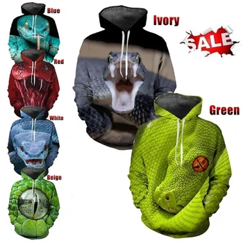 Нова мода 3D Принт Графични Качулки Супер Реалистична Пепелянка С Змеиным Модел Мъжки И Дамски Модни Дрехи за Мъже 3D Блузи, Топ