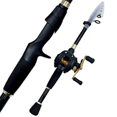 До прът GHOTDA Single Род / Set Strong Fishing Kit на Риболовния комплект за заброса /спиннинга и макара Разход на Преносим ultralight пътен 0