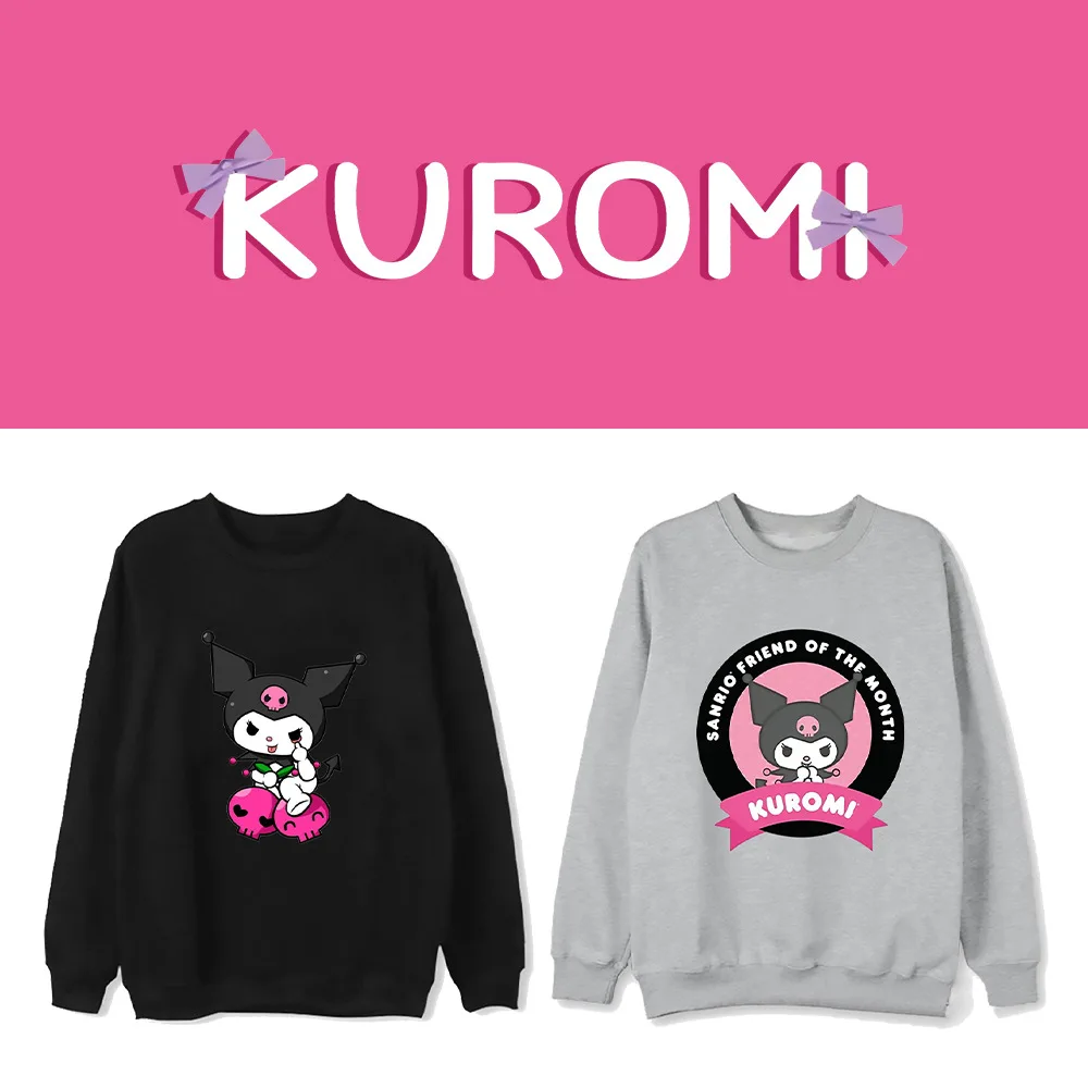 Пуловер с кръгло деколте Kuromi за Мъже и Жени, Новост Ins, Trend Свободен Пуловер с кръгло деколте, Пролетно-Есенен Топъл Модерен Пуловер С принтом 0