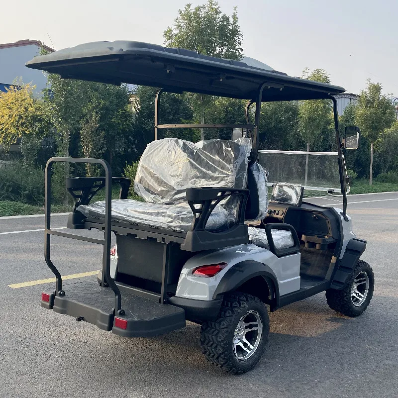 2023 Нов китайски 4-местен електрическа количка за голф с откидывающимся предното стъкло настраиваемого цветове, високо качество хит на продажбите модел