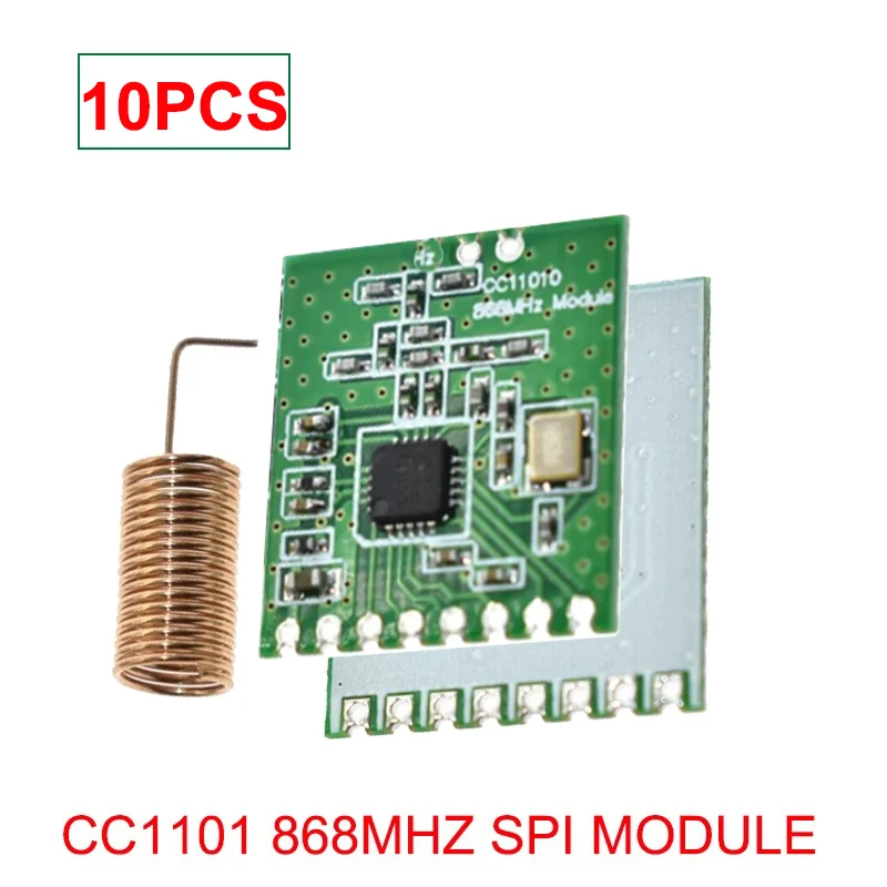 GWS 10ШТ радиочестотни модул 868 Mhz, чип CC1101 изключително ниска мощност, комуникационен приемник и предавател SPI ИН с антена 10шт 0