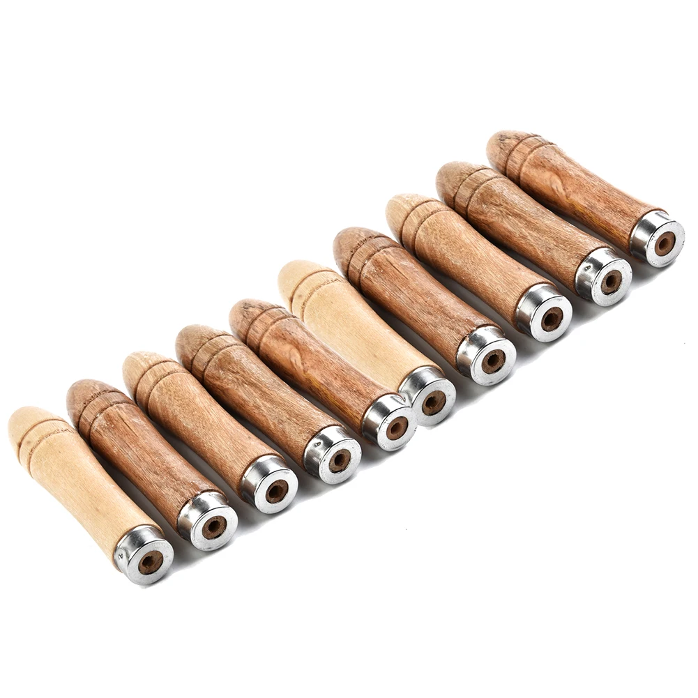 Заменяеми дървени дръжки за напильников ергономична форма, Определени от 10-Подходящи за напильников с диаметър 4-6 см от всички модели