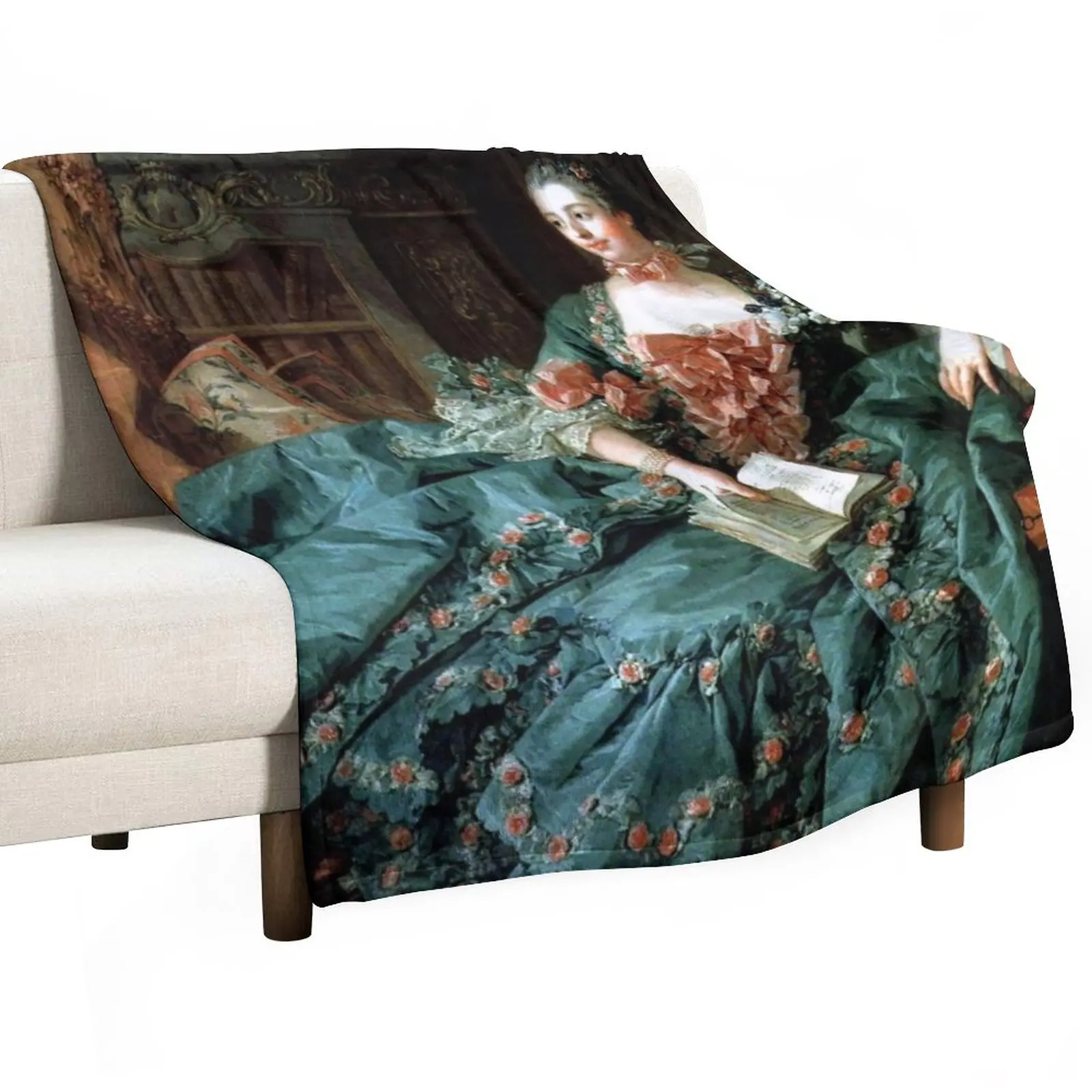 Madame de Pompadour, от Храст, Франсоа Каре, одинарное одеяло, ретро-наметала, луксозно одеяло