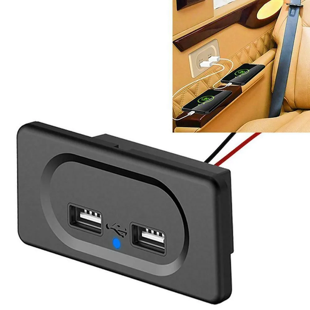 Изход за зареждане dc 5 v/3.1 A с два порта USB конектор за зарядно устройство за къмпинг, лодки, кемпери, 12 v изход за каравана