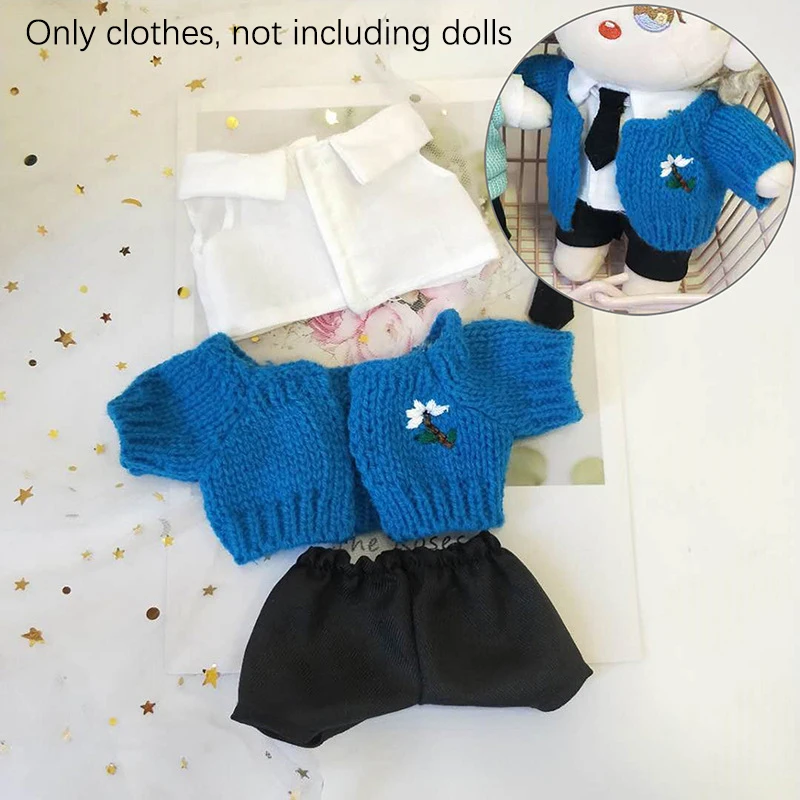 Мультяшная сладка кукла-идол 20 см, облекло, риза, жилетка, комплект от три елемента, играчката 