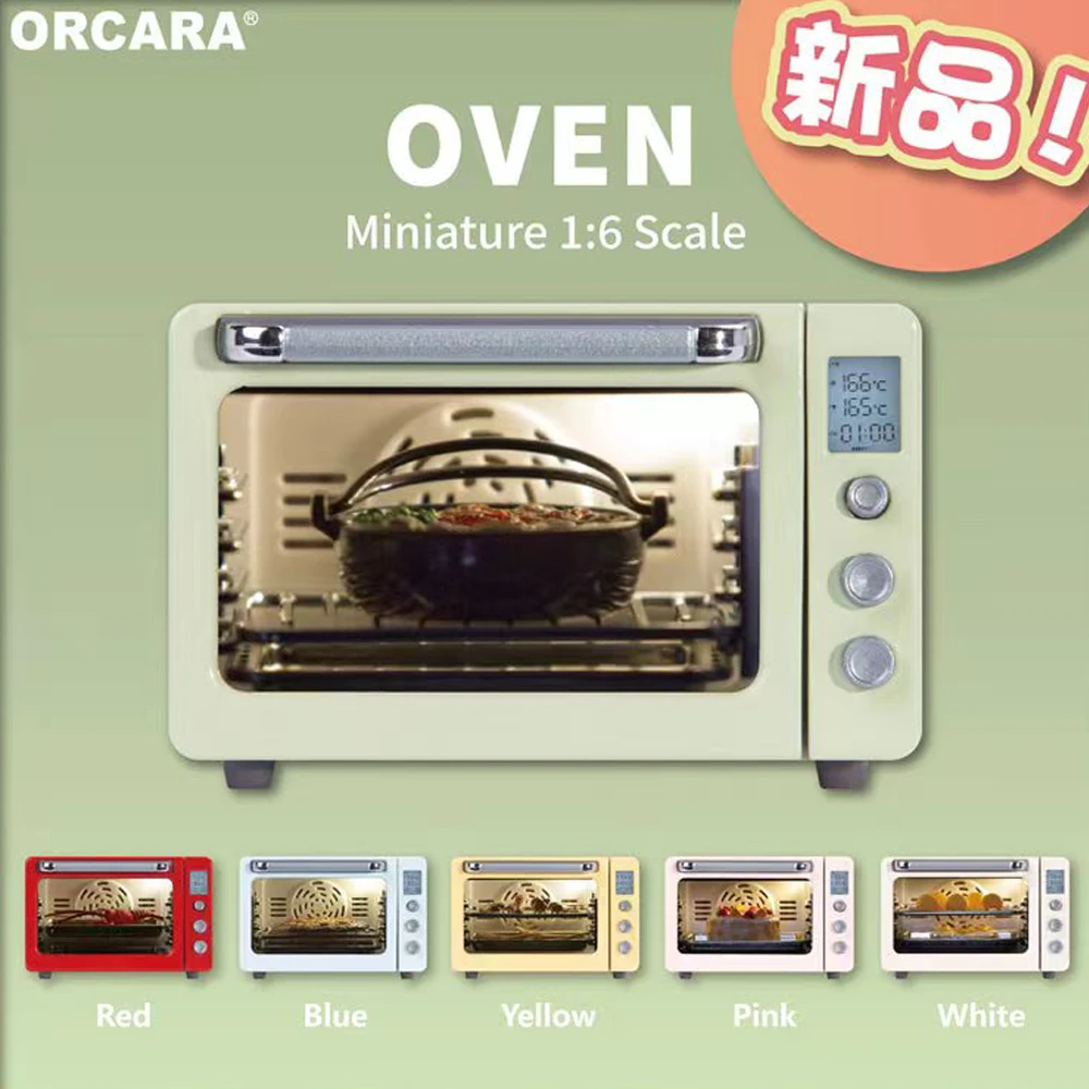 Микроминиатюрная електрическа фурна от 6 части Orcara Mini Simulation, 6 Миниатюрни куклено аксесоари за игра на храна